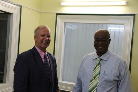 Swedish Ambassador to the Caribbean, Claes Hammar and Premier of Nevis, Hon. Joseph Parry